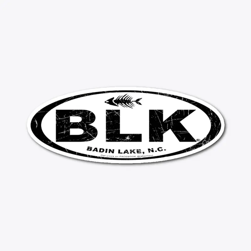 Badin Lake BLK ®  Oval Decal